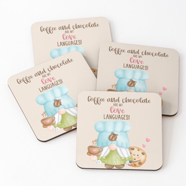Item preview, Coffee and Chocolate are my Love Languages- Gnome Valentine designed and sold by Mumzy2many.