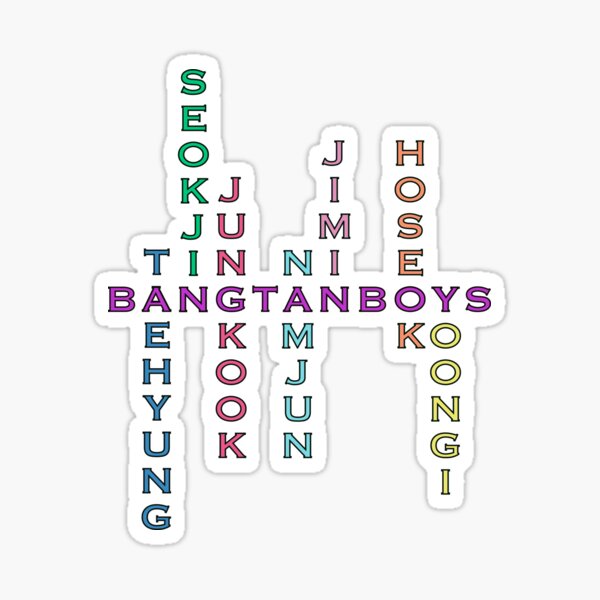 bts name stickers for sale redbubble
