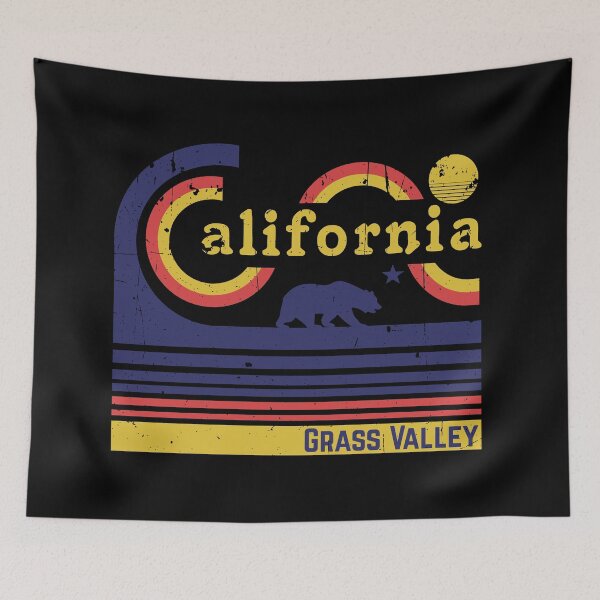 Item preview, Grass Valley - California state,retro beach design designed and sold by JakubkoJunak.