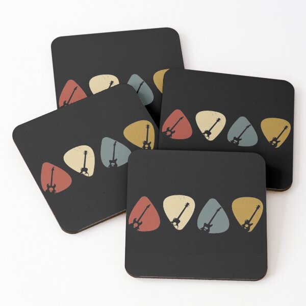Item preview, Guitar Pick Gift For Guitarist Retro Vintage T-Shirt designed and sold by youssefattigui.