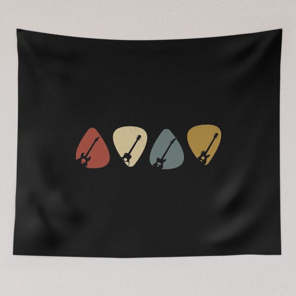 Item preview, Guitar Pick Gift For Guitarist Retro Vintage T-Shirt designed and sold by youssefattigui.