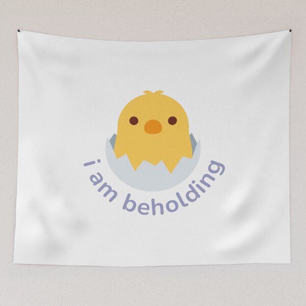 Item preview, beholding chick designed and sold by goblinbabe.