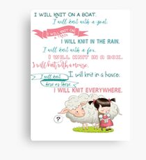 I Will Knit Canvas Print