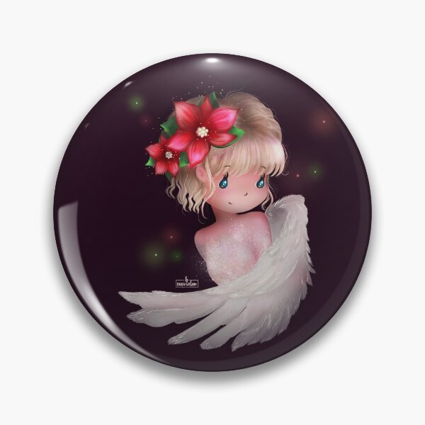 Item preview, Christmas Angels with Winter Plants series - 05 POINSETTIA designed and sold by cisviolin.