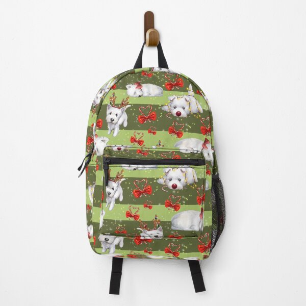 Item preview, Christmas Westies green pattern designed and sold by ArtInPi.