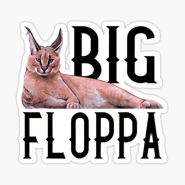 Big Floppa Meme Cat Caracal T-Shirt, Cool Funny Cats Caracals Glasses Gift,  Wild Animals Lover Birthday Christmas Presen