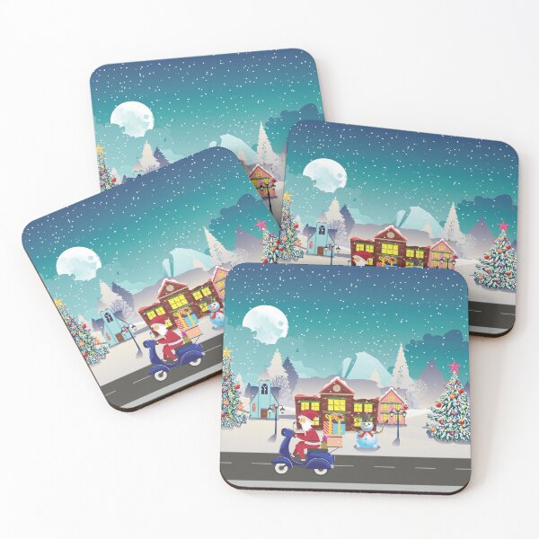 Item preview, Santa ride scooter and night village designed and sold by AnnArtshock.