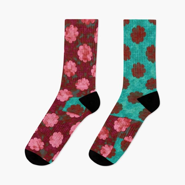 Item preview, Retro cyclamen and turquoise pattern designed and sold by NoahDea.