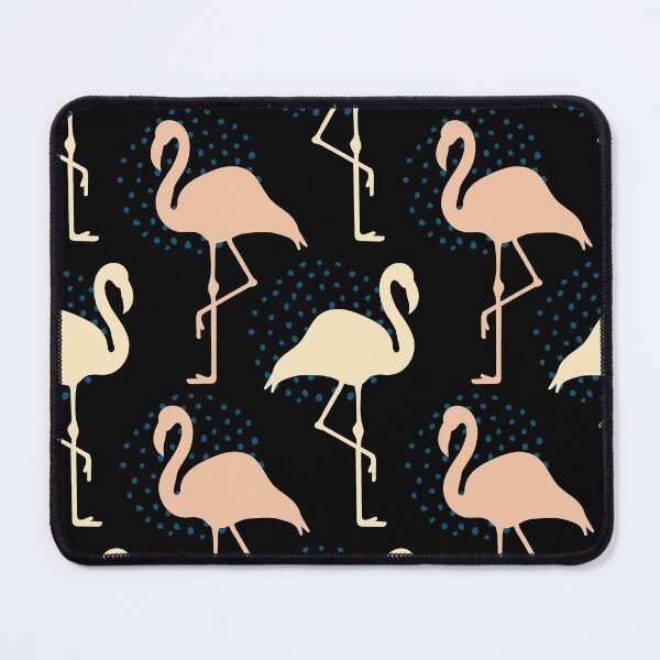Item preview, Pink Flamingos and Blue Dotted Sunset Pattern designed and sold by Trinket-Trickster.
