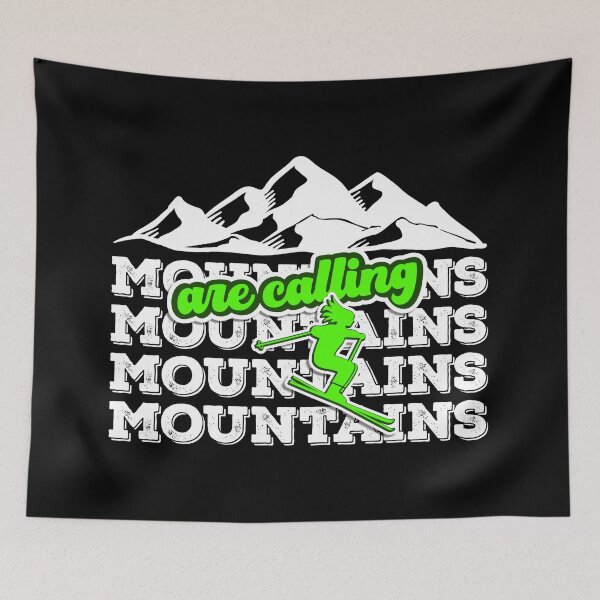 Item preview, Mountains are calling skiing designed and sold by DeliriousSteve.