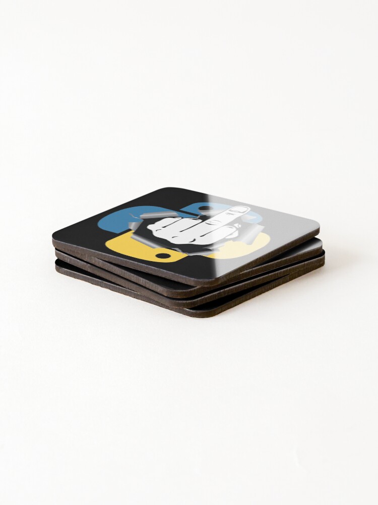 Thumbnail 4 of 5, Coasters (Set of 4), For Python fan programmers designed and sold by PERIferyART.