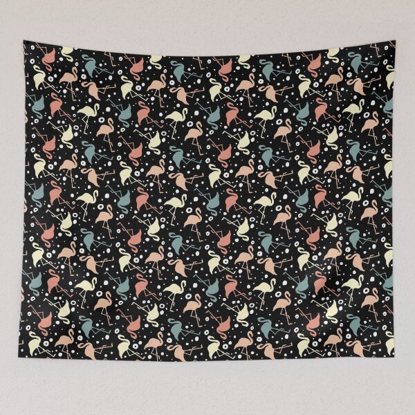 Item preview, Yellow, Blue and Pink Flamingos Pattern designed and sold by Trinket-Trickster.