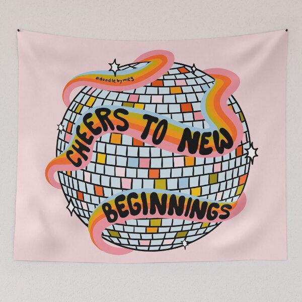 Item preview, Cheers to New Beginnings designed and sold by doodlebymeg.