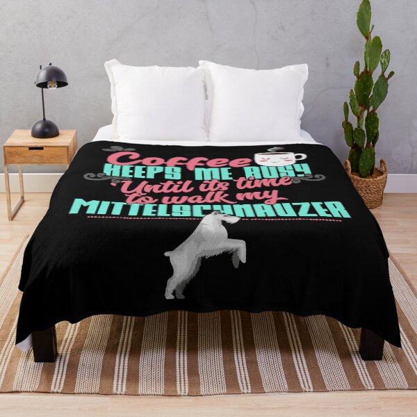 Item preview, Womens Coffee Keeps Me Busy Until Its Time To Walk Mittelschnauzer print designed and sold by theodoros20.