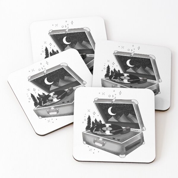 Item preview, Record player and night sky landscape  designed and sold by faolansforge.