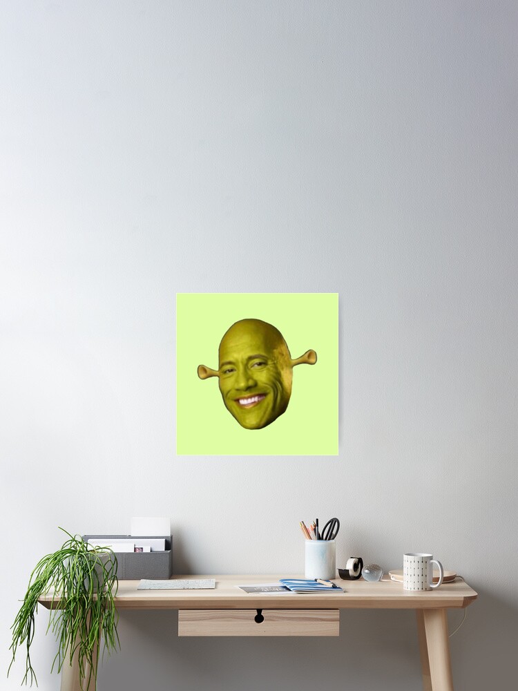 Shrek the Rock meme Poster for Sale by tttatia