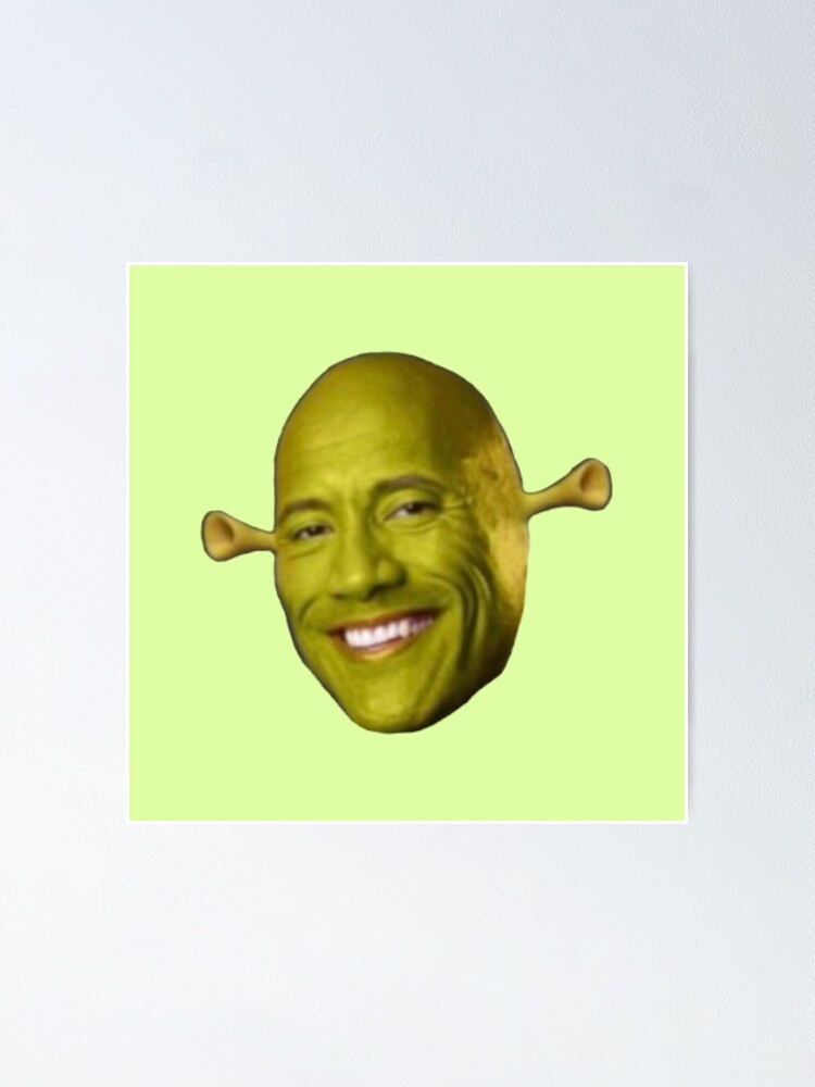 Shrek the Rock meme Poster for Sale by tttatia