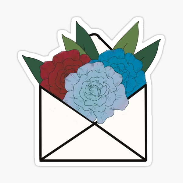 Floral letter Sticker