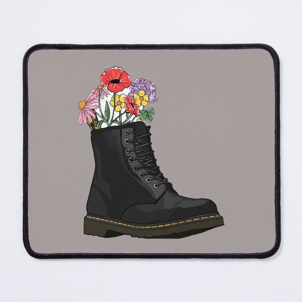 Item preview, flowers growing from doc marten boot   designed and sold by HappyStashByTsh.
