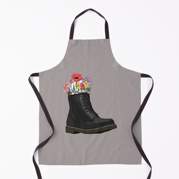 Item preview, flowers growing from doc marten boot designed and sold by HappyStashByTsh.