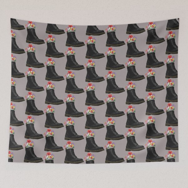 Item preview, flowers growing from doc marten boot   designed and sold by HappyStashByTsh.