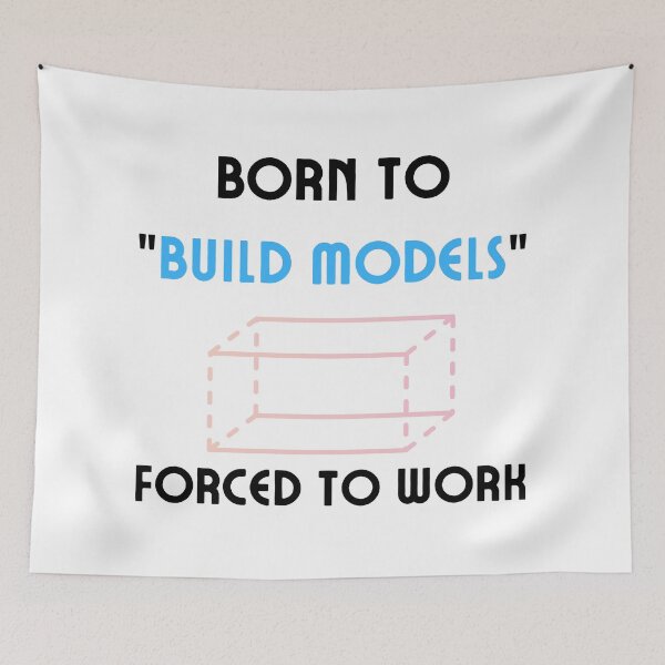 Item preview, Born to Build Models, Forced to Work Funny T-shirt men gift women gift designed and sold by InnovantDesigns.