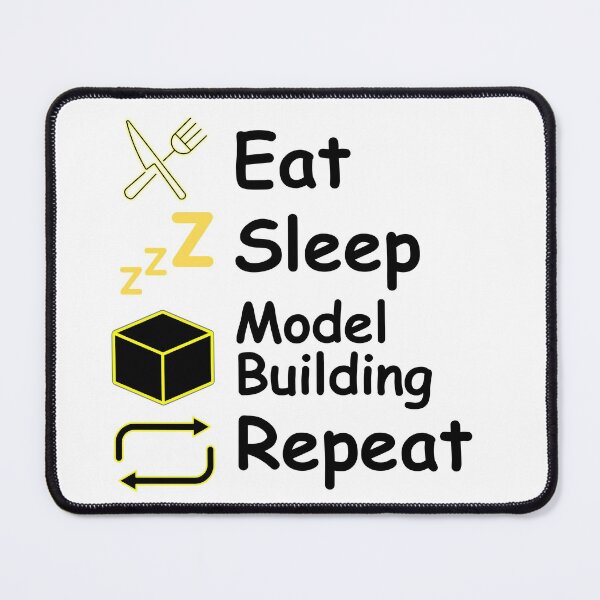 Item preview, Eat Sleep Model Building Repeat Funny T-shirt men gift women gift designed and sold by InnovantDesigns.