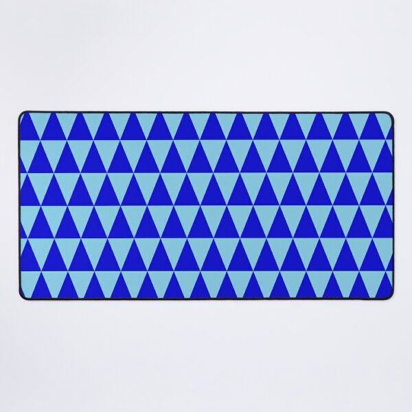 Blue Triangles Desk Mat