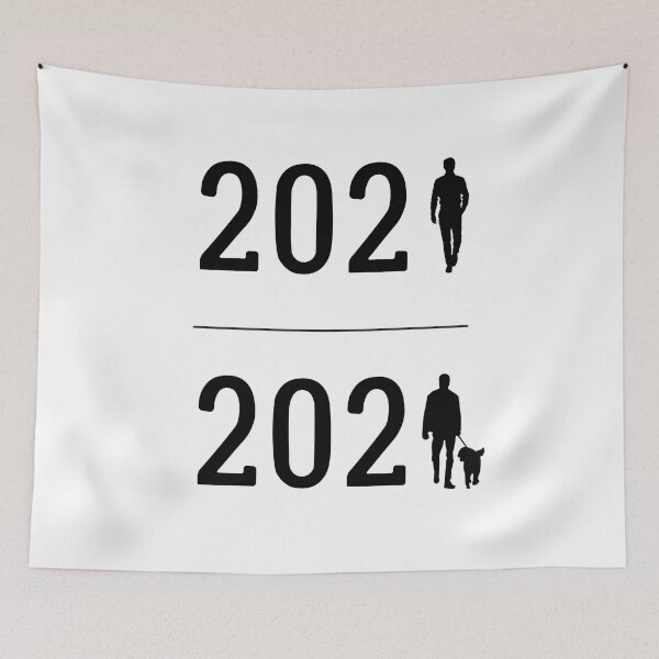 Item preview, New Year 2022 Guy with a dog designed and sold by trendingatees.