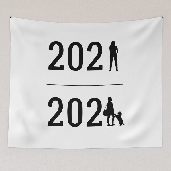 Item preview, New Year 2022 Girl with a dog designed and sold by trendingatees.