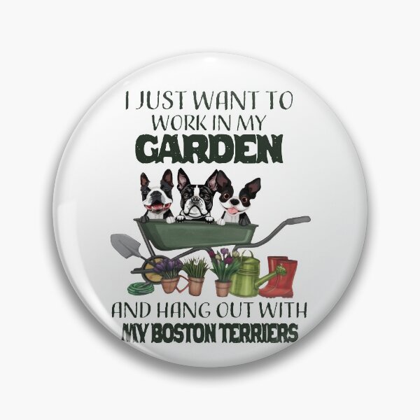 Item preview, Boston Terrier Garden   designed and sold by Linenist.