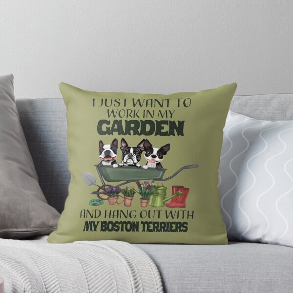 Item preview, Boston Terrier Garden   designed and sold by Linenist.