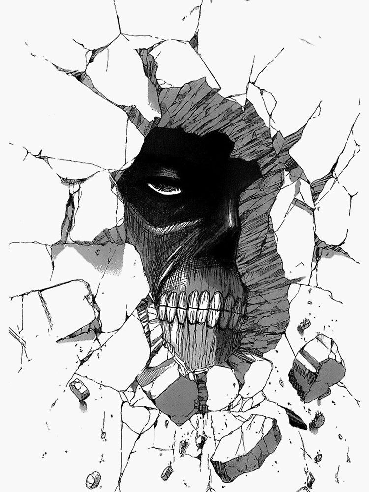 "Titans in wall AOT" Sticker for Sale by MangaWorlds Redbubble