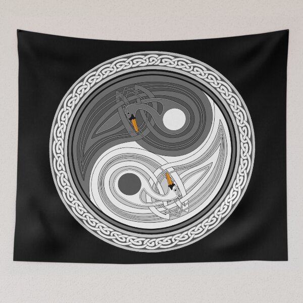 Item preview, Yin Yang Celtic Swans designed and sold by IOMAprints.