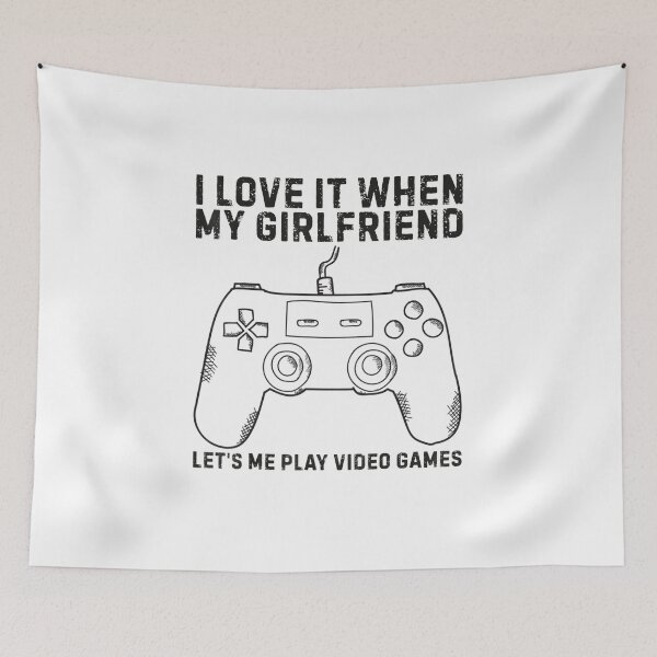Item preview, I Love it when My Girlfriend Lets Me Play Video Games funny T-Shirt designed and sold by shop   luisant.