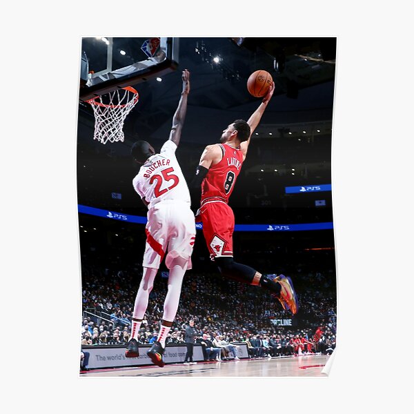 "Zach Lavine 8 " DeBallZach " Basketball Posterized Dunk" Poster for