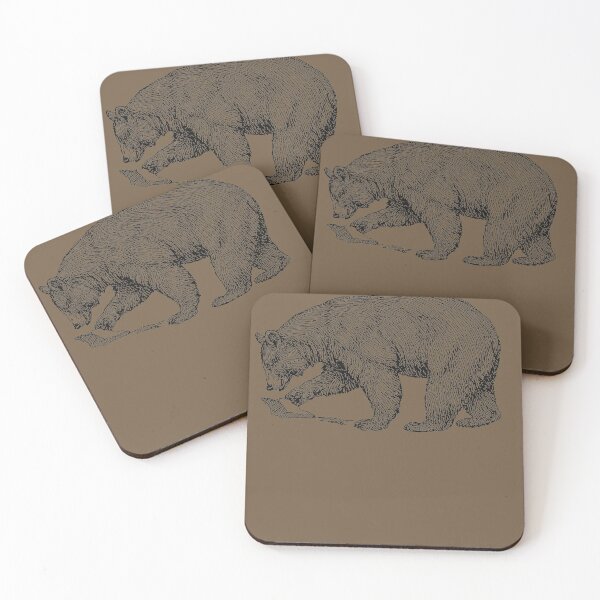 Item preview, Mountain Bear Black Line Illustration designed and sold by taiche.