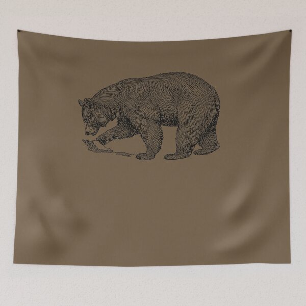 Item preview, Mountain Bear Black Line Illustration designed and sold by taiche.