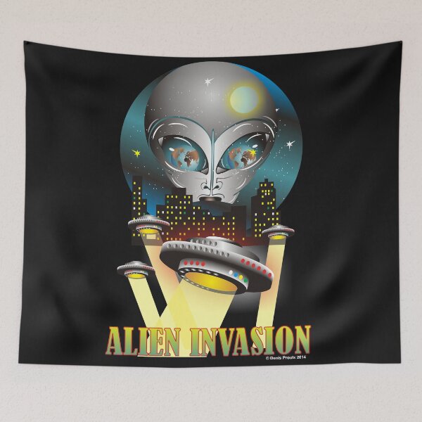 Artikelvorschau, Alien-Invasion entworfen und verkauft von Denis Proulx.