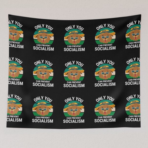 Item preview, Only You Can Prevent Socialism - Dog Camping Vintage Funny designed and sold by ExploreTheStore.