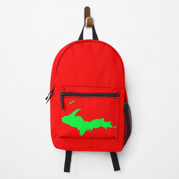 Item preview, Green on Red Upper Peninsula designed and sold by EzrasTrinkets.