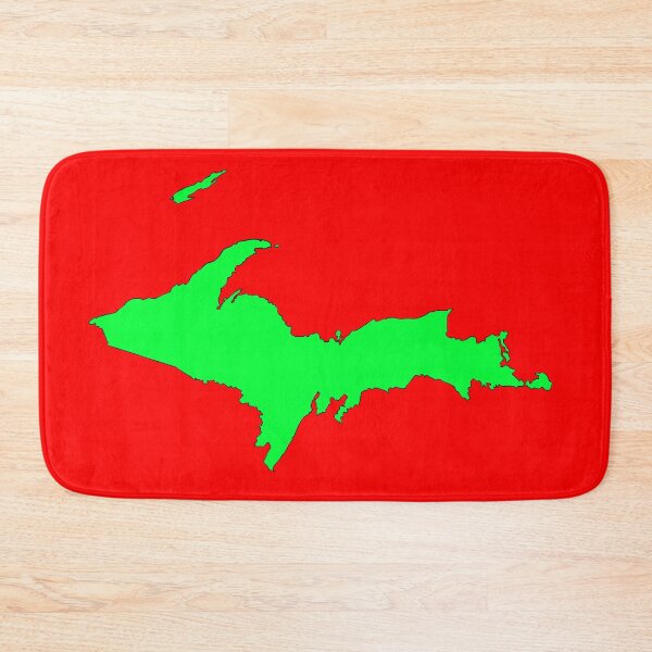 Item preview, Green on Red Upper Peninsula designed and sold by EzrasTrinkets.
