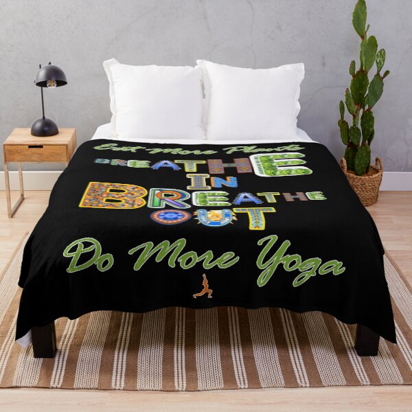 Item preview, Breathe In Breathe Out Eat More Plants Do More Yoga Health and Fitness designed and sold by artfulnotebook.