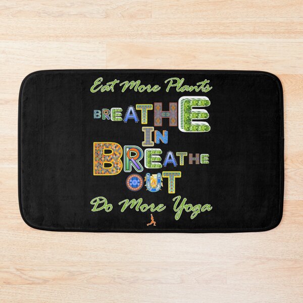 Item preview, Breathe In Breathe Out Eat More Plants Do More Yoga Health and Fitness designed and sold by artfulnotebook.