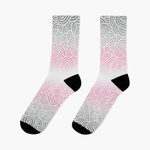 Item preview, Ombré demigirl colours and white swirls doodles designed and sold by savousepate.