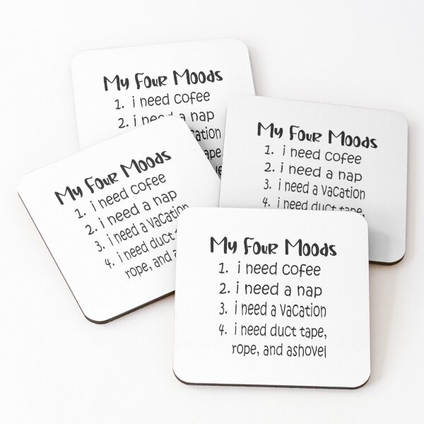 Item preview, Funny Typography Quote Design Habits My Four Moods Memes Idea Gift designed and sold by ghostsanda.