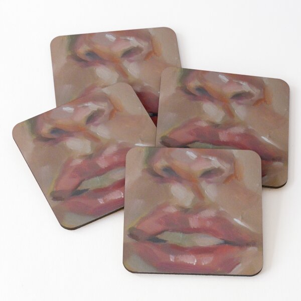 Item preview, textured painting of mouth and nose designed and sold by Inaslind.
