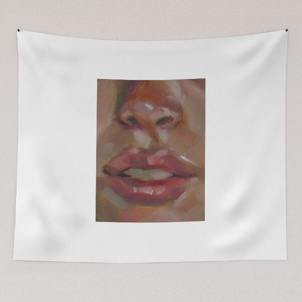 Item preview, textured painting of mouth and nose designed and sold by Inaslind.