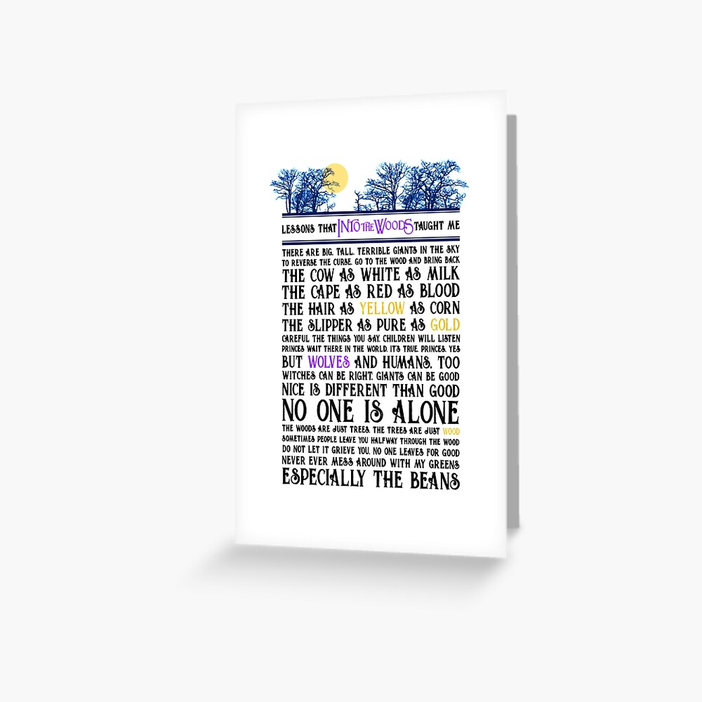 Lessons That Into The Woods Taught Me Awesome Music   Art Print