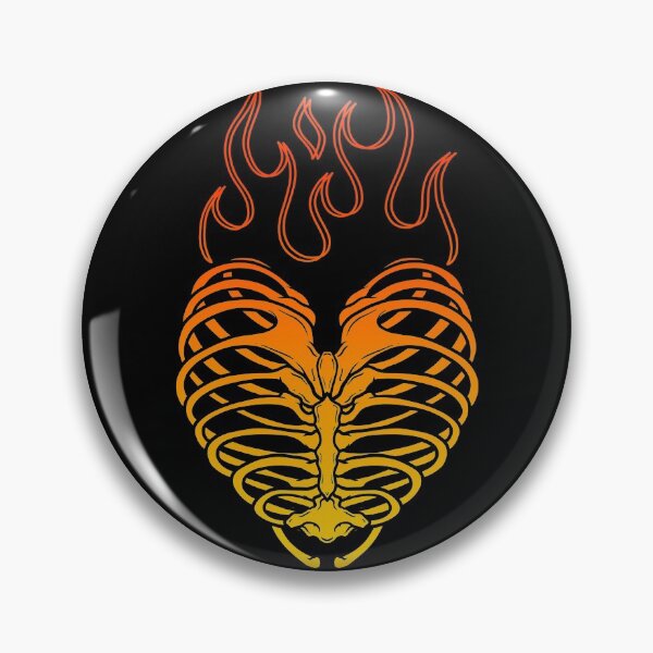 Item preview, Flaming Skeleton Heart (Fill Sunset) designed and sold by SoulArtLove.
